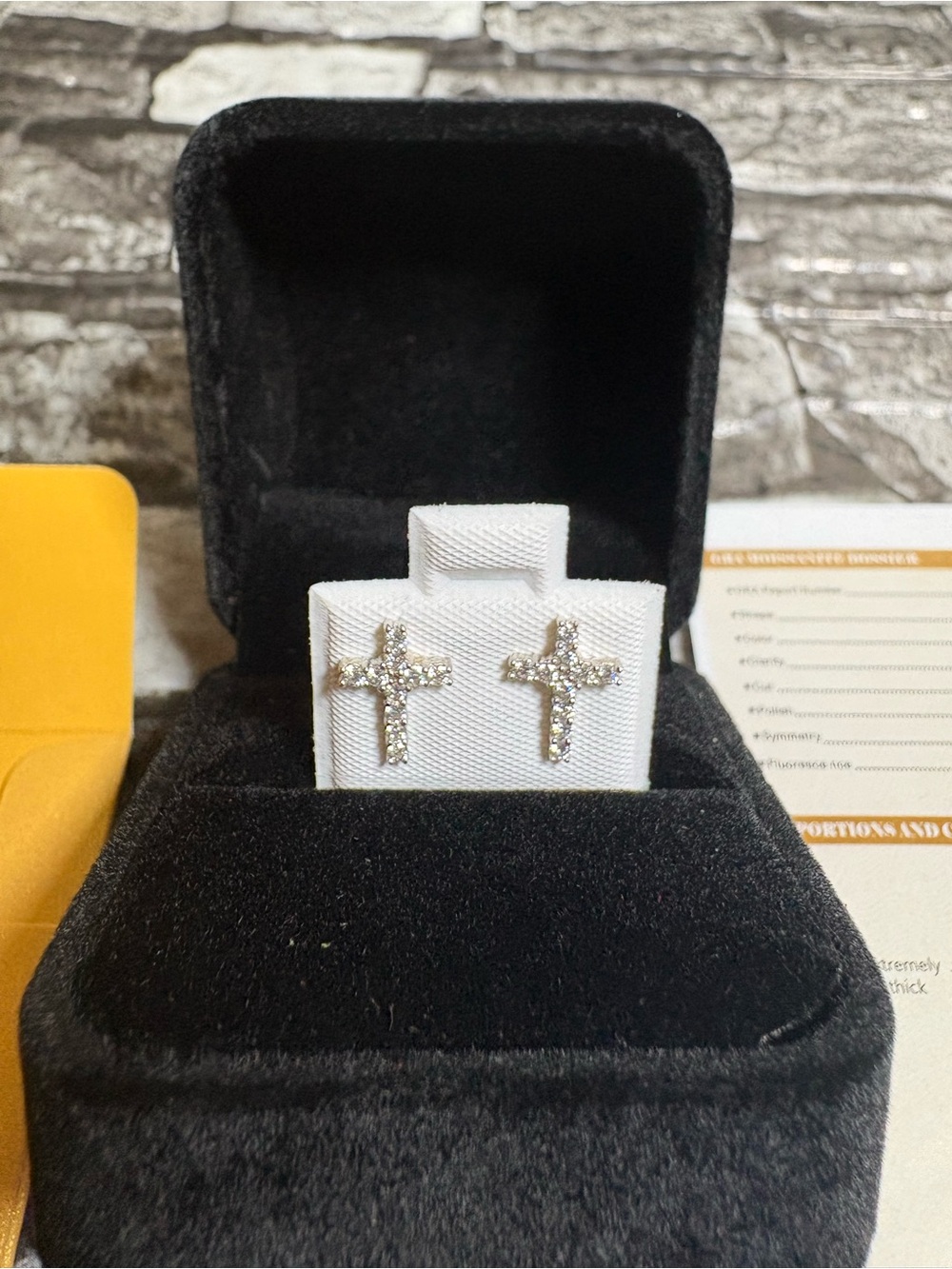 Moissanite Cross Earrings
